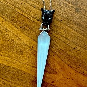 Alexis Bittar Panther Lucite Necklace